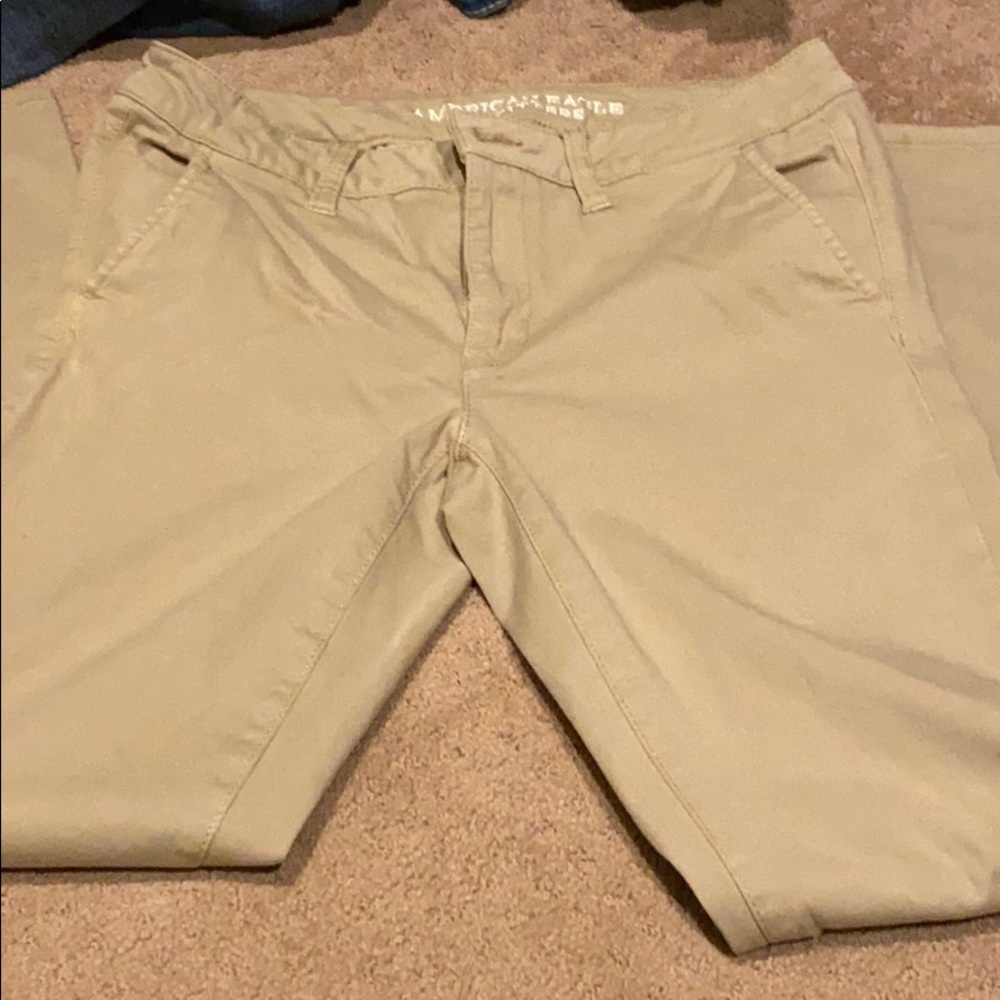 AEO Khaki skinny leg
